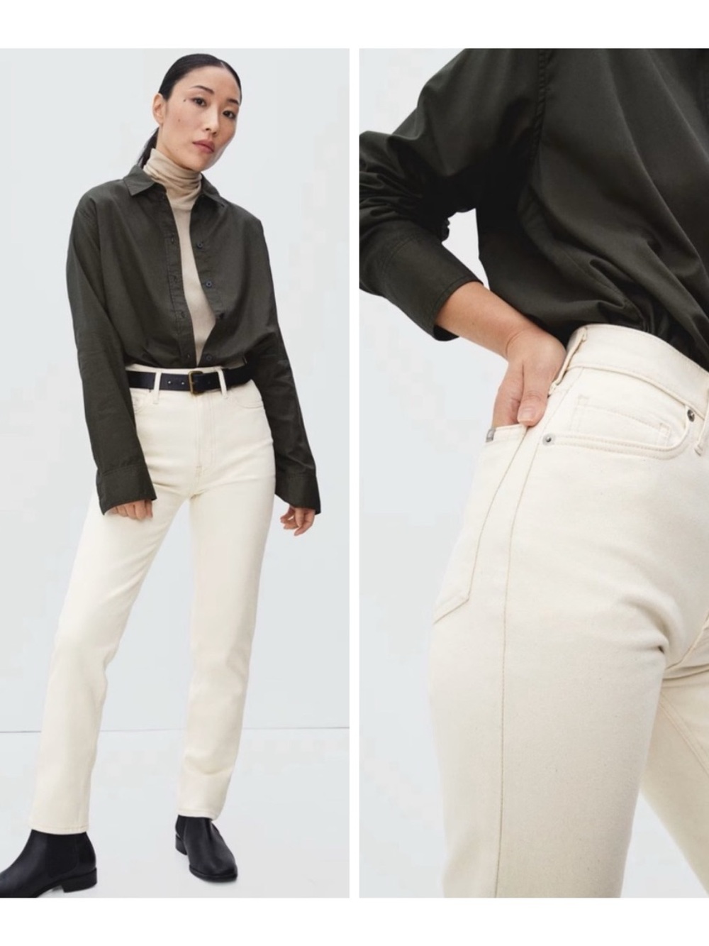 Everlane 90’s Cheeky Jean in Bone